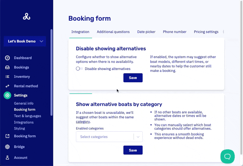 Activate alternatives